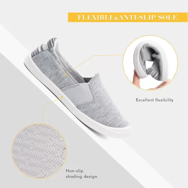 FUNKYMONKEY Shoes for Women, Comfort Low Top Canvas Slip On Sneakers Classic Casual Walking Shoes
