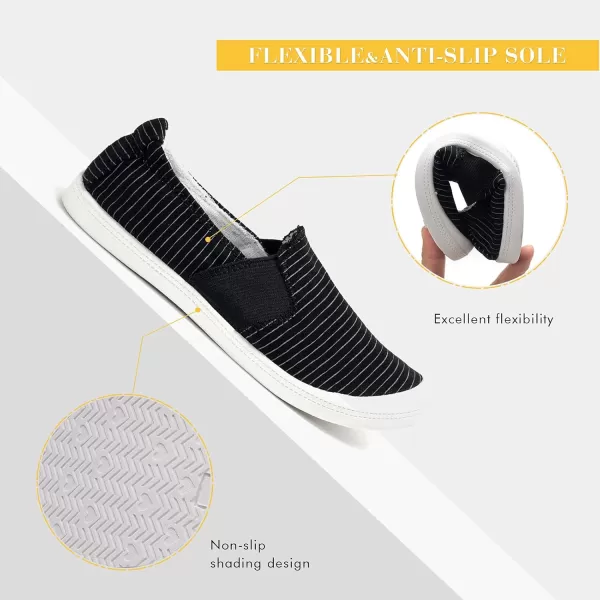 FUNKYMONKEY Shoes for Women, Comfort Low Top Canvas Slip On Sneakers Classic Casual Walking Shoes