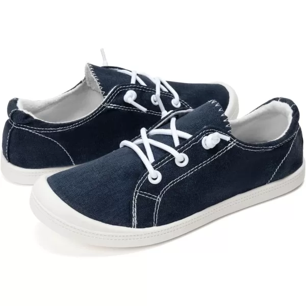FUNKYMONKEY Shoes for Women, Comfort Low Top Canvas Slip On Sneakers Classic Casual Walking Shoes