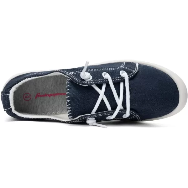 FUNKYMONKEY Shoes for Women, Comfort Low Top Canvas Slip On Sneakers Classic Casual Walking Shoes