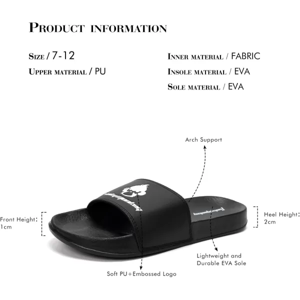 FUNKYMONKEY Slides for Men, Indoor &amp; Outdoor Comfort Casual Sandals