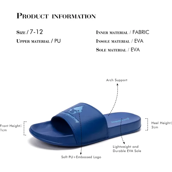 FUNKYMONKEY Slides for Men, Indoor &amp; Outdoor Comfort Casual Sandals