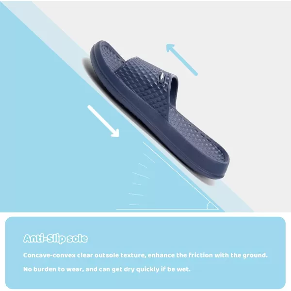 FUNKYMONKEY Unisex-Child Shower Slides, Slip On Water Shoes for Boys and Girls