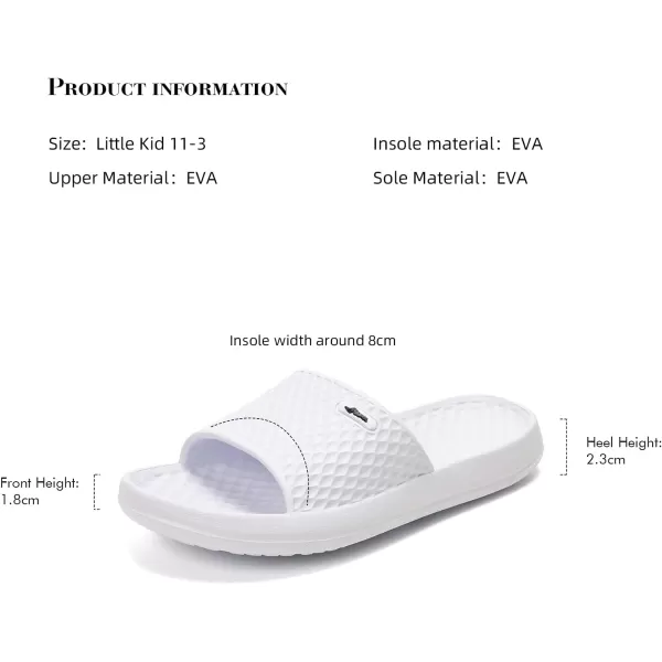 FUNKYMONKEY Unisex-Child Shower Slides, Slip On Water Shoes for Boys and Girls