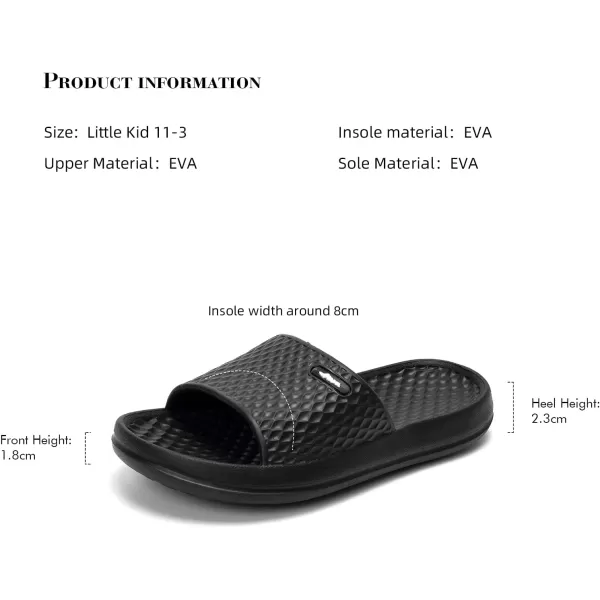 FUNKYMONKEY Unisex-Child Shower Slides, Slip On Water Shoes for Boys and Girls