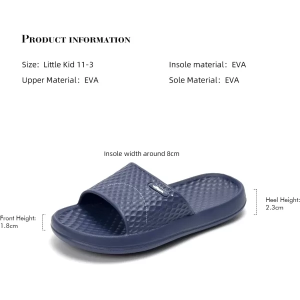 FUNKYMONKEY Unisex-Child Shower Slides, Slip On Water Shoes for Boys and Girls