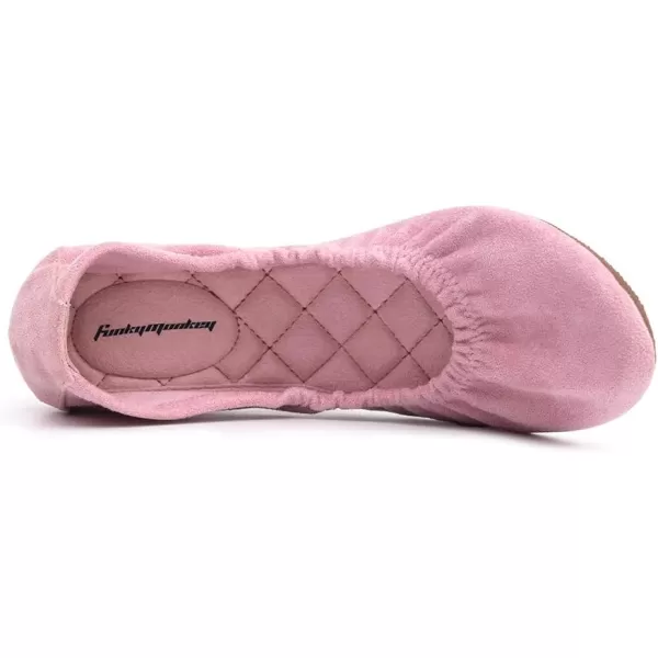 FUNKYMONKEY Women's Ballet Flats Soft Round Toe Comfortable Shoes