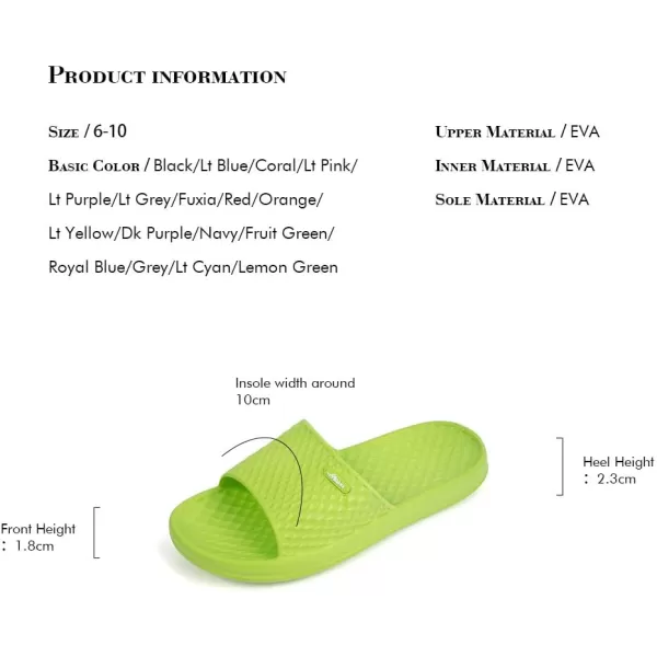 FUNKYMONKEY Womens Bathroom Shower Slippers Indoor Home Beach Non Slip Sandal