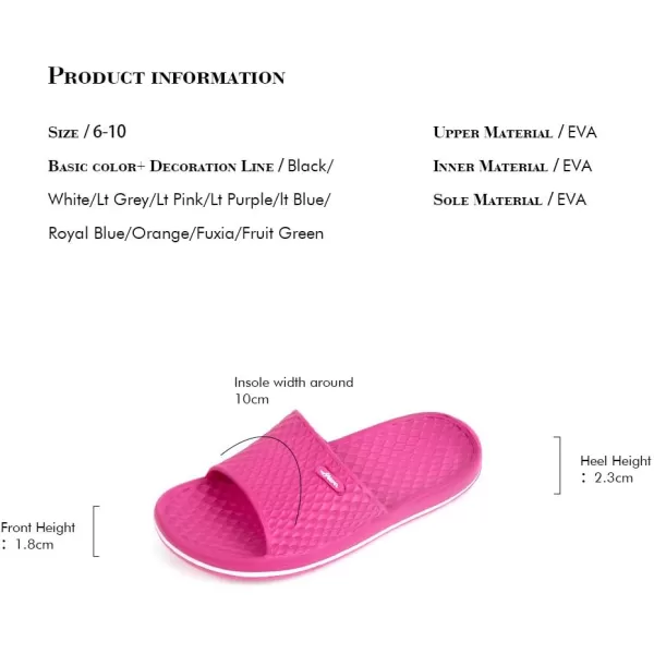 FUNKYMONKEY Womens Bathroom Shower Slippers Indoor Home Beach Non Slip Sandal