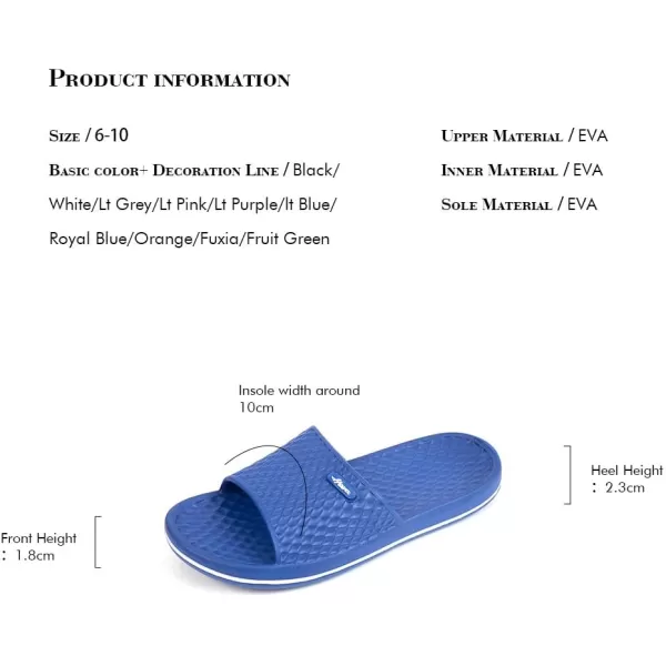 FUNKYMONKEY Womens Bathroom Shower Slippers Indoor Home Beach Non Slip Sandal
