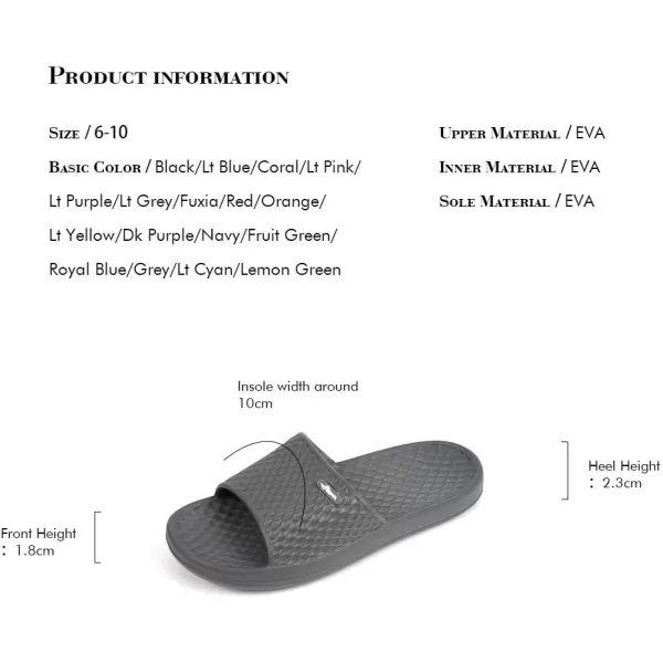 FUNKYMONKEY Womens Bathroom Shower Slippers Indoor Home Beach Non Slip Sandal