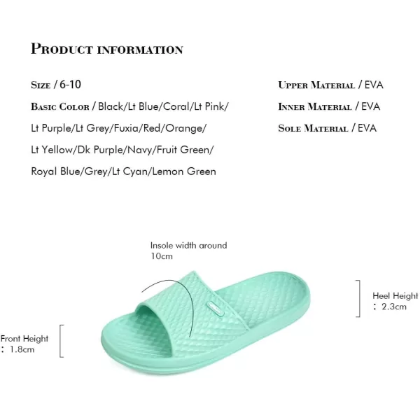 FUNKYMONKEY Womens Bathroom Shower Slippers Indoor Home Beach Non Slip Sandal