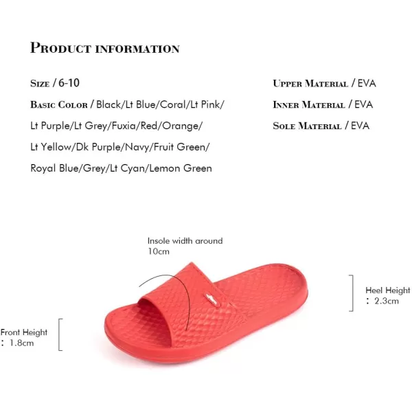FUNKYMONKEY Womens Bathroom Shower Slippers Indoor Home Beach Non Slip Sandal