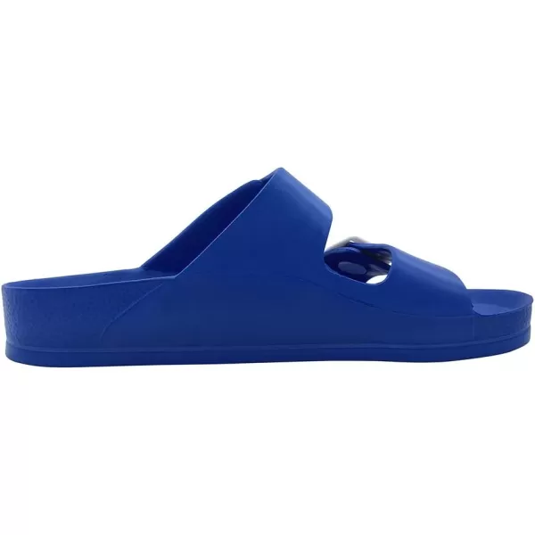 FUNKYMONKEY Women's Comfort Slides Double Buckle Adjustable EVA Flat Sandals