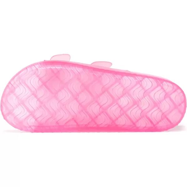 FUNKYMONKEY Women's Comfort Slides Double Buckle Adjustable EVA Flat Sandals
