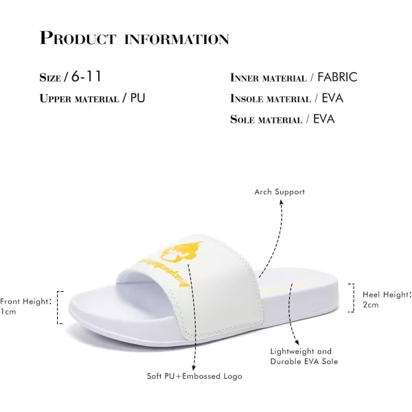 FUNKYMONKEY Women's Slide Sandals Slip-on Comfort Casual Sandals for Indoor &amp; Outdoor