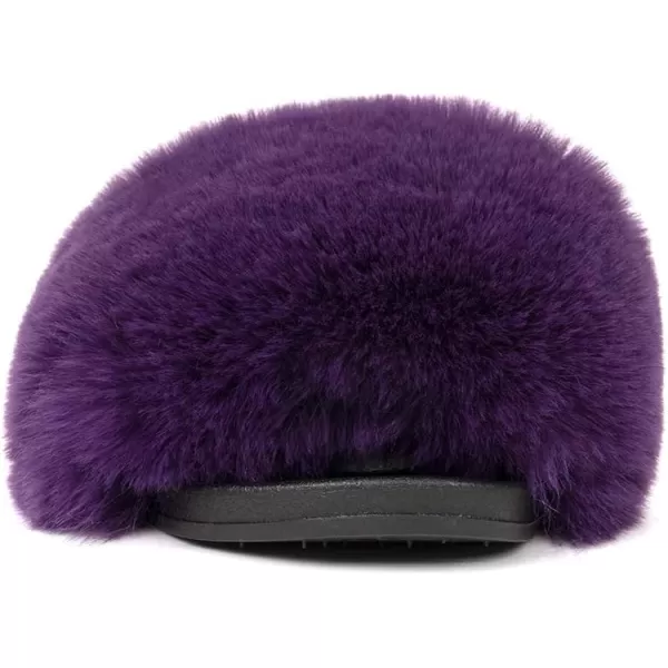 FUNKYMONKEY Women's Slides Faux Fur Cute Slip On Fuzzy Slippers Comfort Flat Sandals