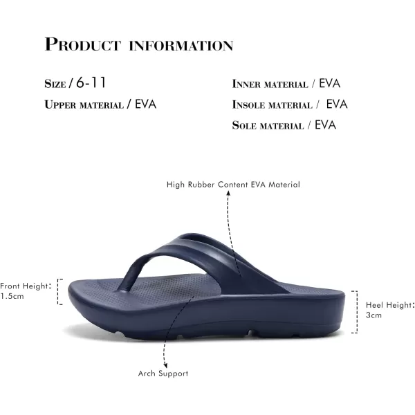 FUNKYMONKEY Women's Thong Flip Flop Ultra Soft Arch Support Sandals