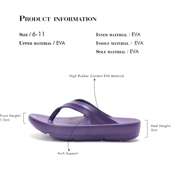 FUNKYMONKEY Women's Thong Flip Flop Ultra Soft Arch Support Sandals)