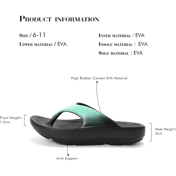 FUNKYMONKEY Women's Thong Flip Flop Ultra Soft Arch Support Sandals