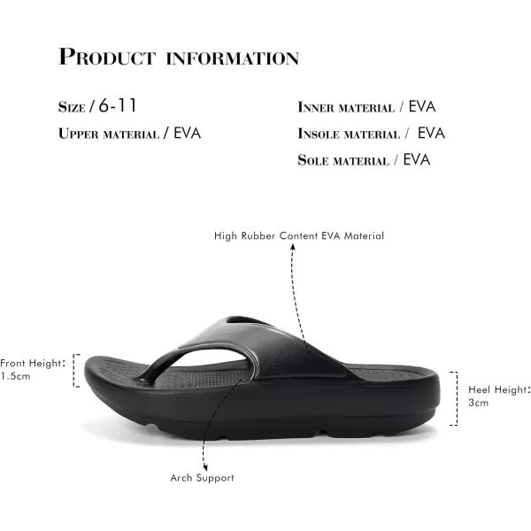 FUNKYMONKEY Women's Thong Flip Flop Ultra Soft Arch Support Sandals
