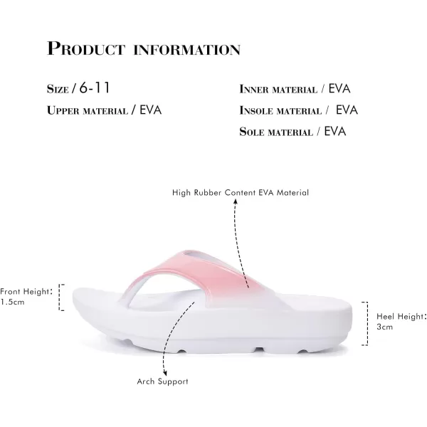 FUNKYMONKEY Women's Thong Flip Flop Ultra Soft Arch Support Sandals