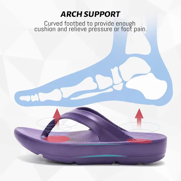 FUNKYMONKEY Women's Thong Flip Flop Ultra Soft Arch Support Sandals)