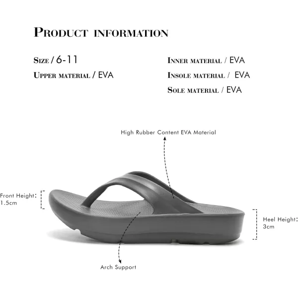 FUNKYMONKEY Women's Thong Flip Flop Ultra Soft Arch Support Sandals