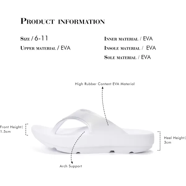 FUNKYMONKEY Women's Thong Flip Flop Ultra Soft Arch Support Sandals