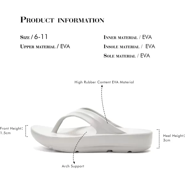 FUNKYMONKEY Women's Thong Flip Flop Ultra Soft Arch Support Sandals
