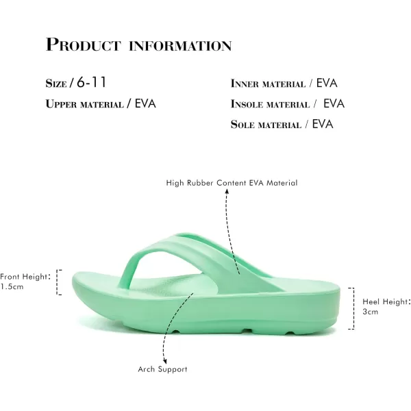 FUNKYMONKEY Women's Thong Flip Flop Ultra Soft Arch Support Sandals