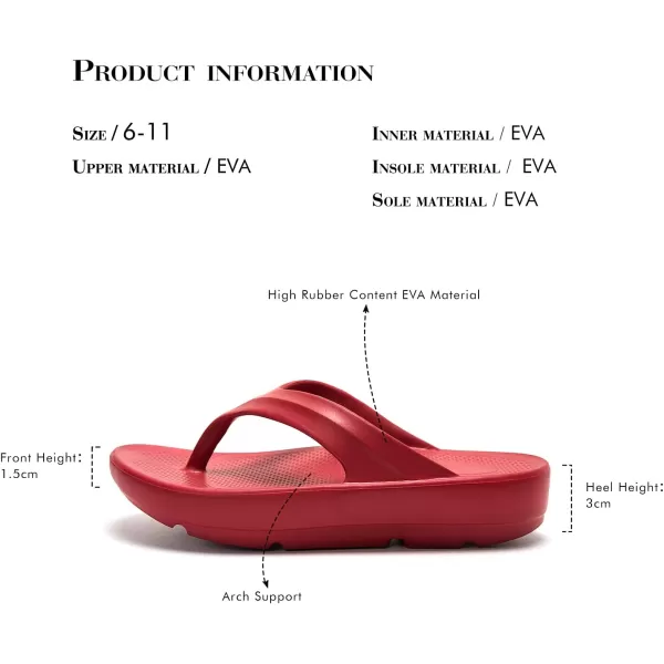 FUNKYMONKEY Women's Thong Flip Flop Ultra Soft Arch Support Sandals)