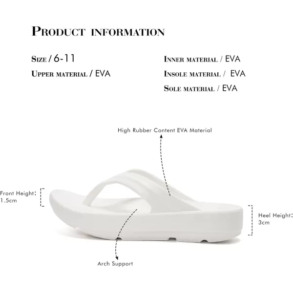 FUNKYMONKEY Women's Thong Flip Flop Ultra Soft Arch Support Sandals