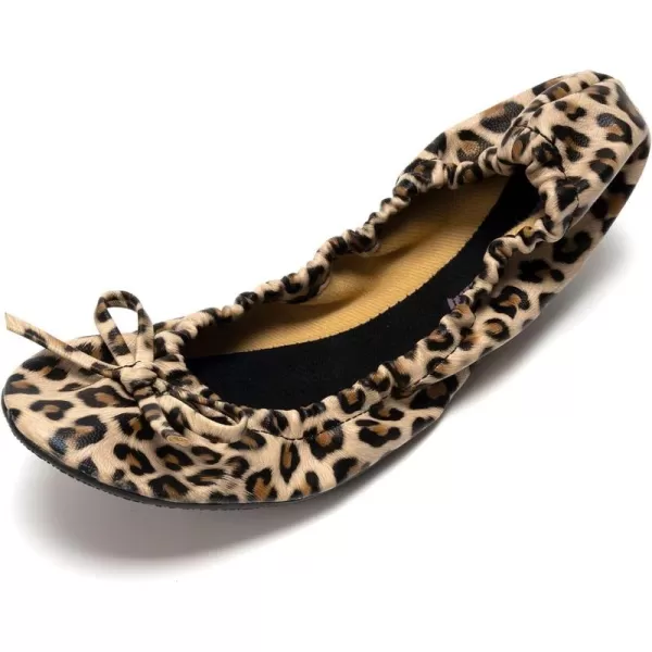 FUNKYMONKEY Foldable Ballet Flats for Women's, Comfortable Portable Travel Roll Up Walking Shoes