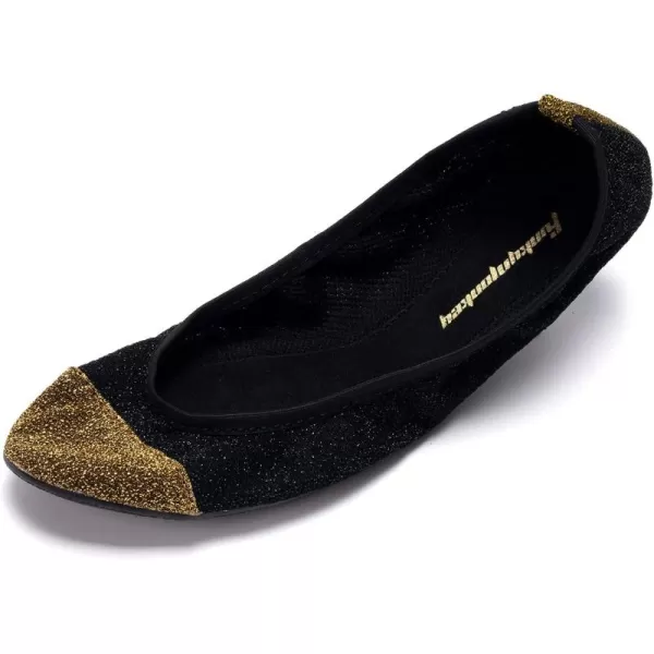 FUNKYMONKEY Foldable Ballet Flats for Women's, Comfortable Portable Travel Roll Up Walking Shoes