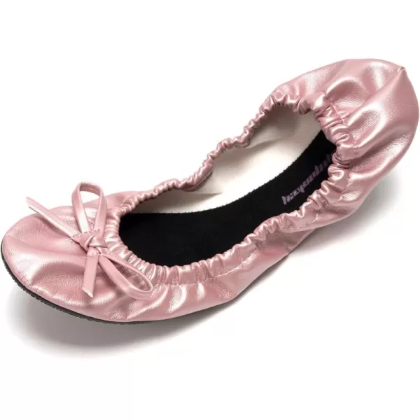 FUNKYMONKEY Foldable Ballet Flats for Women's, Comfortable Portable Travel Roll Up Walking Shoes