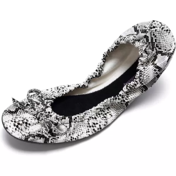FUNKYMONKEY Foldable Ballet Flats for Women's, Comfortable Portable Travel Roll Up Walking Shoes