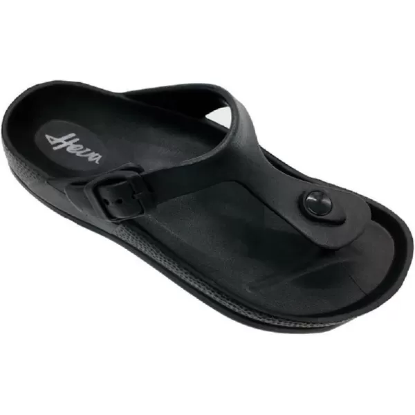 FUNKYMONKEY Men's Comfort Slides Double Buckle Adjustable EVA Flat Sandals