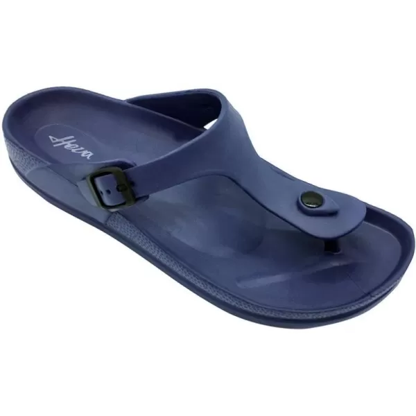 FUNKYMONKEY Men's Comfort Slides Double Buckle Adjustable EVA Flat Sandals