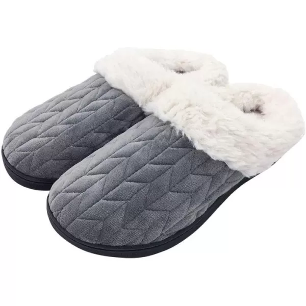 FUNKYMONKEY Slippers for Women Comfy Faux Fur Memory Foam Home Shoes