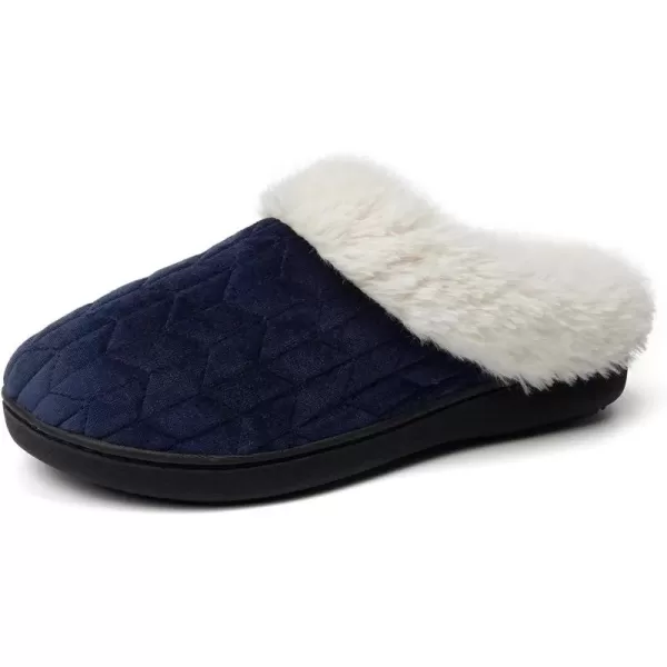 FUNKYMONKEY Slippers for Women Comfy Faux Fur Memory Foam Home Shoes