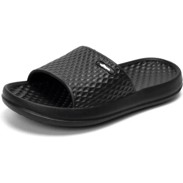 FUNKYMONKEY Unisex-Child Shower Slides, Slip On Water Shoes for Boys and Girls