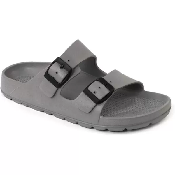FUNKYMONKEY Women's Comfort Slides Double Buckle Adjustable EVA Flat Sandals