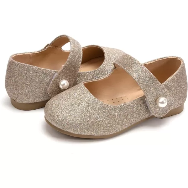 FUNKYMONKEY Toddler/Little Girl Mary Jane Dress Shoes Casual Slip on Ballet Flat