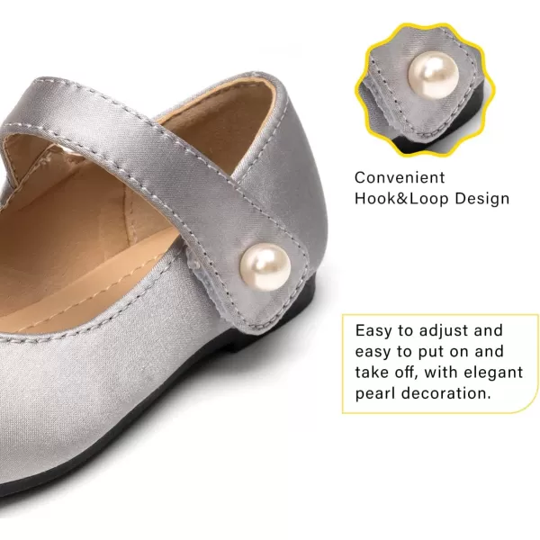 FUNKYMONKEY Toddler/Little Girl Mary Jane Dress Shoes Casual Slip on Ballet Flat