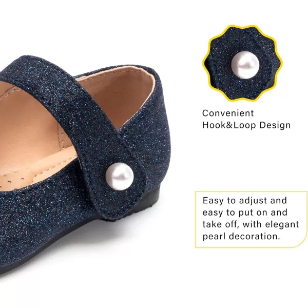FUNKYMONKEY Toddler/Little Girl Mary Jane Dress Shoes Casual Slip on Ballet Flat