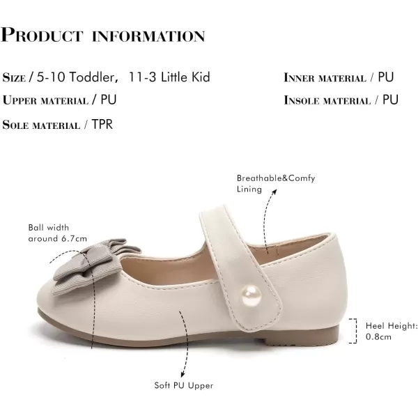 FUNKYMONKEY Toddler/Little Girl Mary Jane Dress Shoes Casual Slip on Ballet Flat