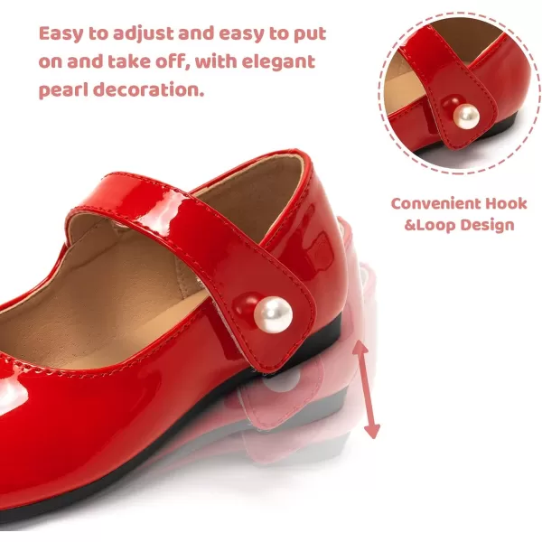 FUNKYMONKEY Toddler/Little Girl Mary Jane Dress Shoes Casual Slip on Ballet Flat