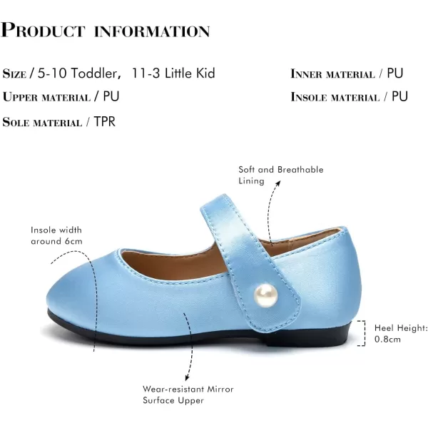 FUNKYMONKEY Toddler/Little Girl Mary Jane Dress Shoes Casual Slip on Ballet Flat