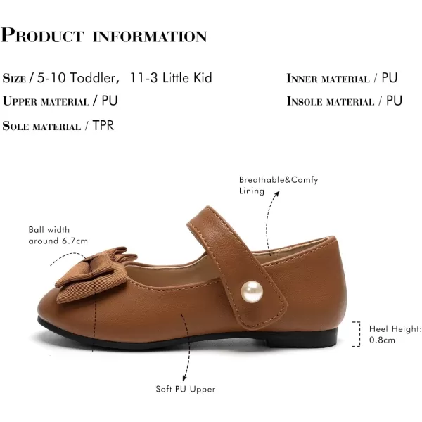 FUNKYMONKEY Toddler/Little Girl Mary Jane Dress Shoes Casual Slip on Ballet Flat